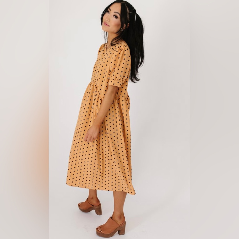 Shop Zoco Leigh polka dot dress
